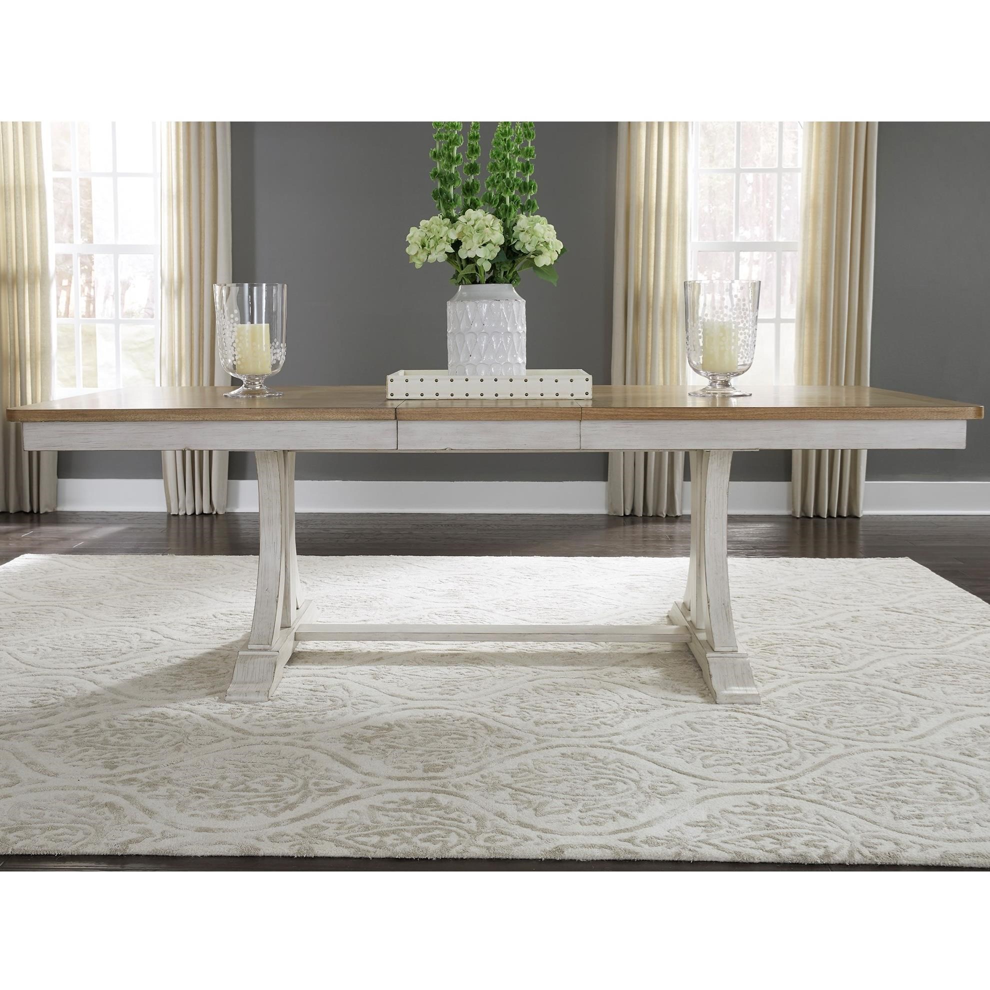 Liberty farmhouse reimagined antique sales white extendable dining table